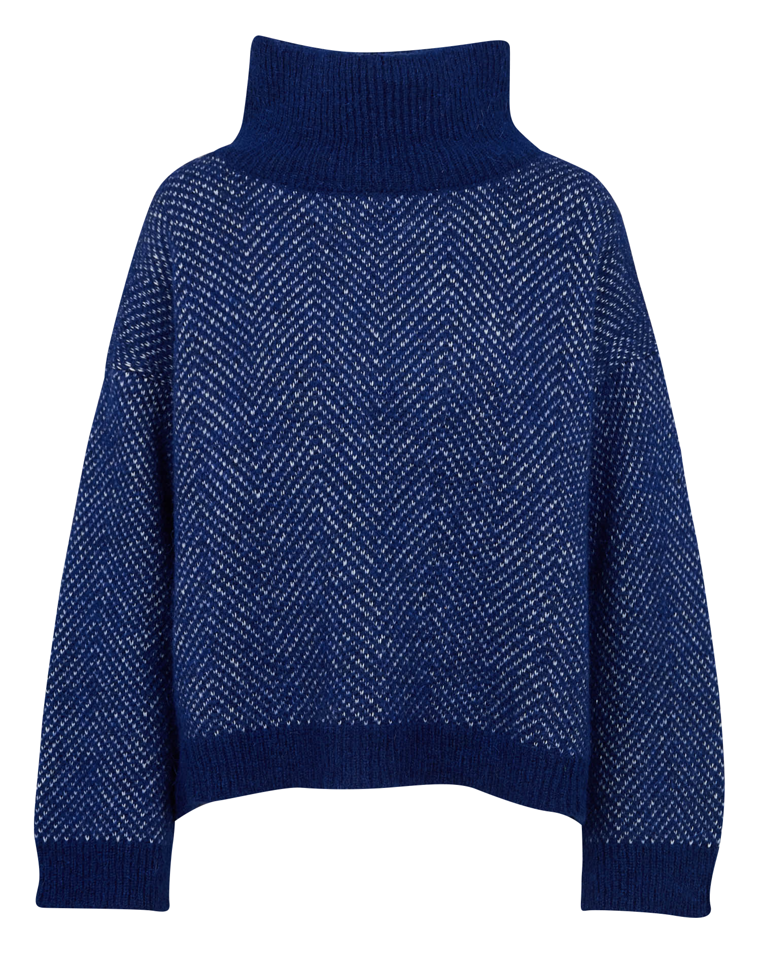 AZRA - Pull ample grosse maille| Bleu