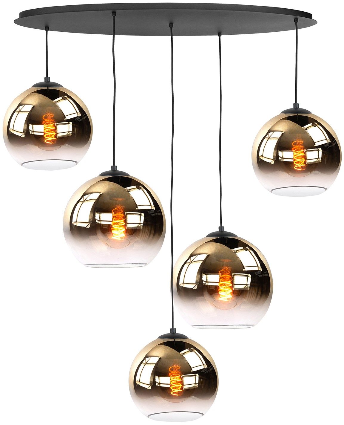 Hanglamp Amberglas Fantasy Ovaal B35 x D100 cm