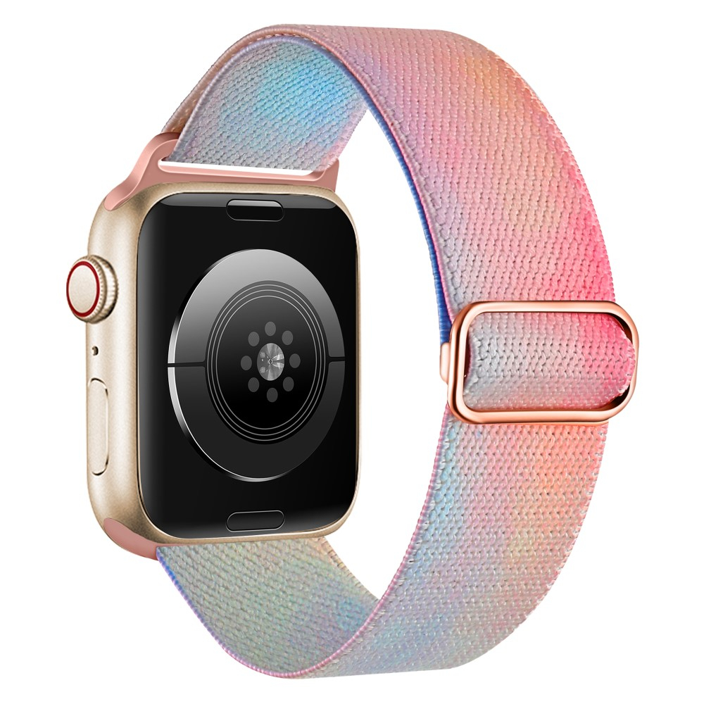 Apple Watch (42/41/40/38 mm) Elastisches Nylon Gummi Armband (Gelenkumfang: 160-230mm) - Aurora Pink