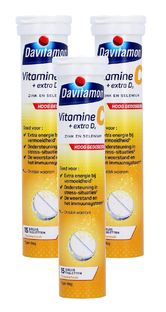 Davitamon Vitamine C   Extra D3 Bruistabletten Multiverpakking 3x15TB
