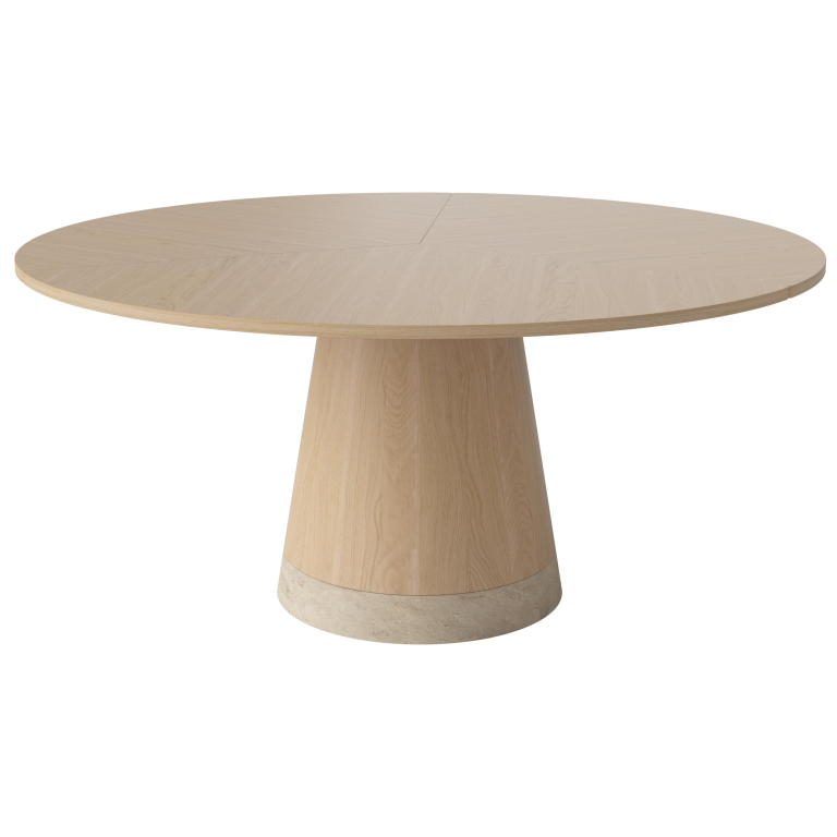 Bolia Piro eettafel Ø160 wit gepigmenteerd geolied eiken