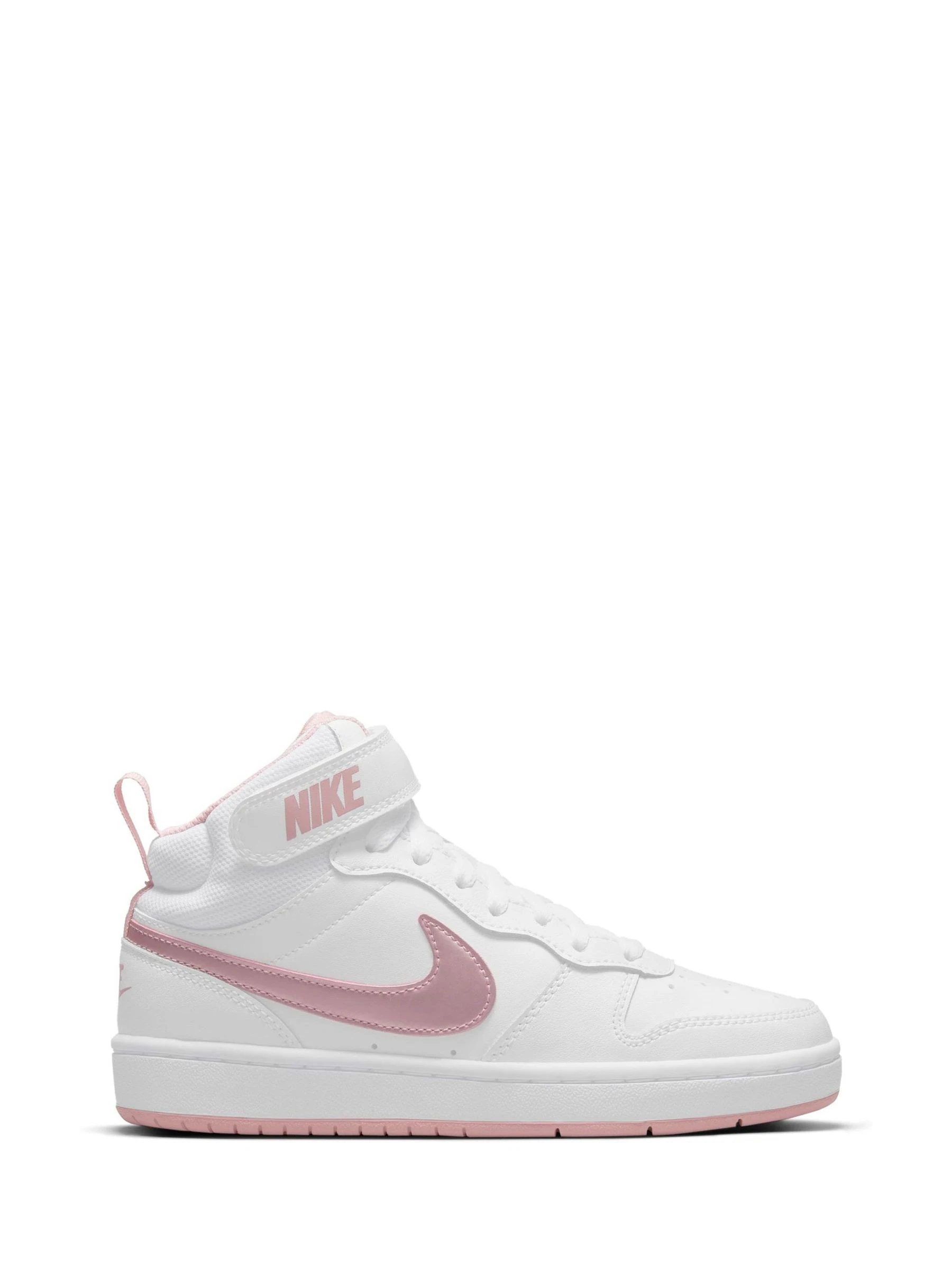 Wit-roze glazuur - Nike Court Borough Mid sneakers voor jeugd