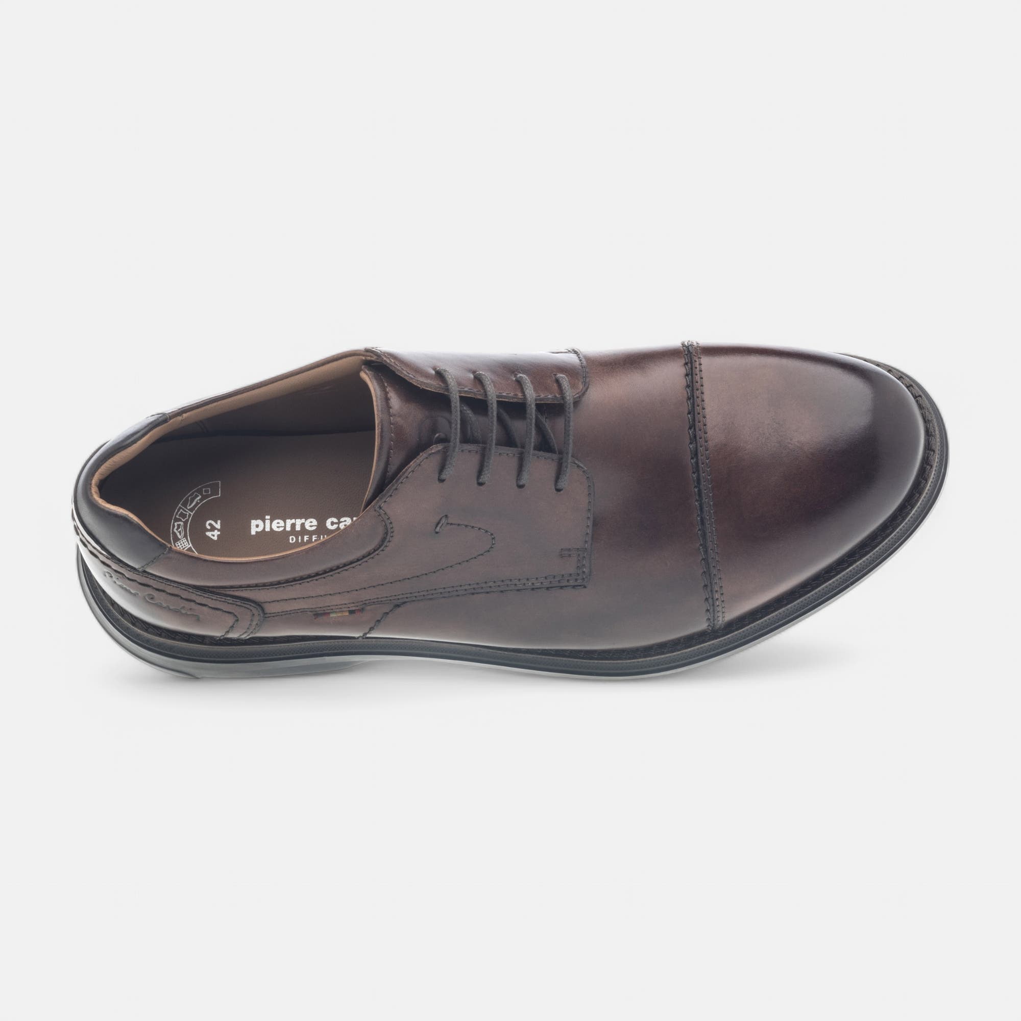 Derbies Homme en cuir marron
