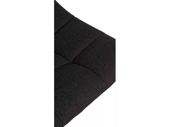 Lot de 2 Tabouret de bar - Tissu & Métal - Noir - Jerry