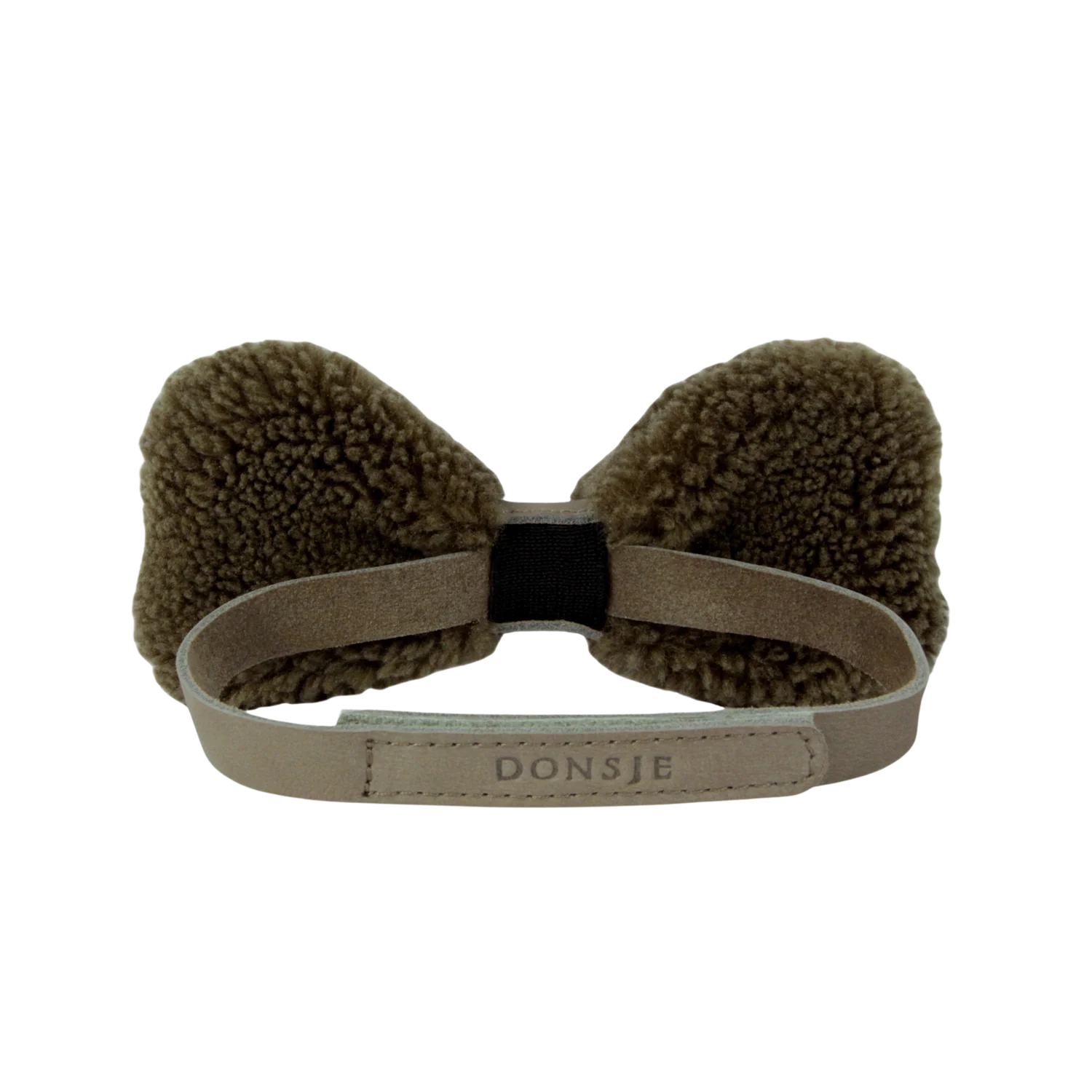 Furro Bow Tie | Stone Curly Faux Fur