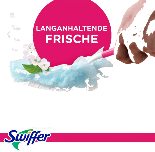 Swiffer Pink Staubmagnet Starter-Set (1 Griff + 7 Nachfülltücher)