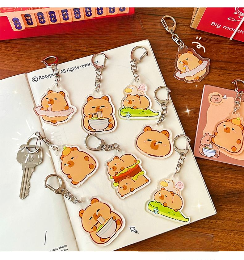 Worthbuy - Capybara acryl tasbedel (verschillende ontwerpen)