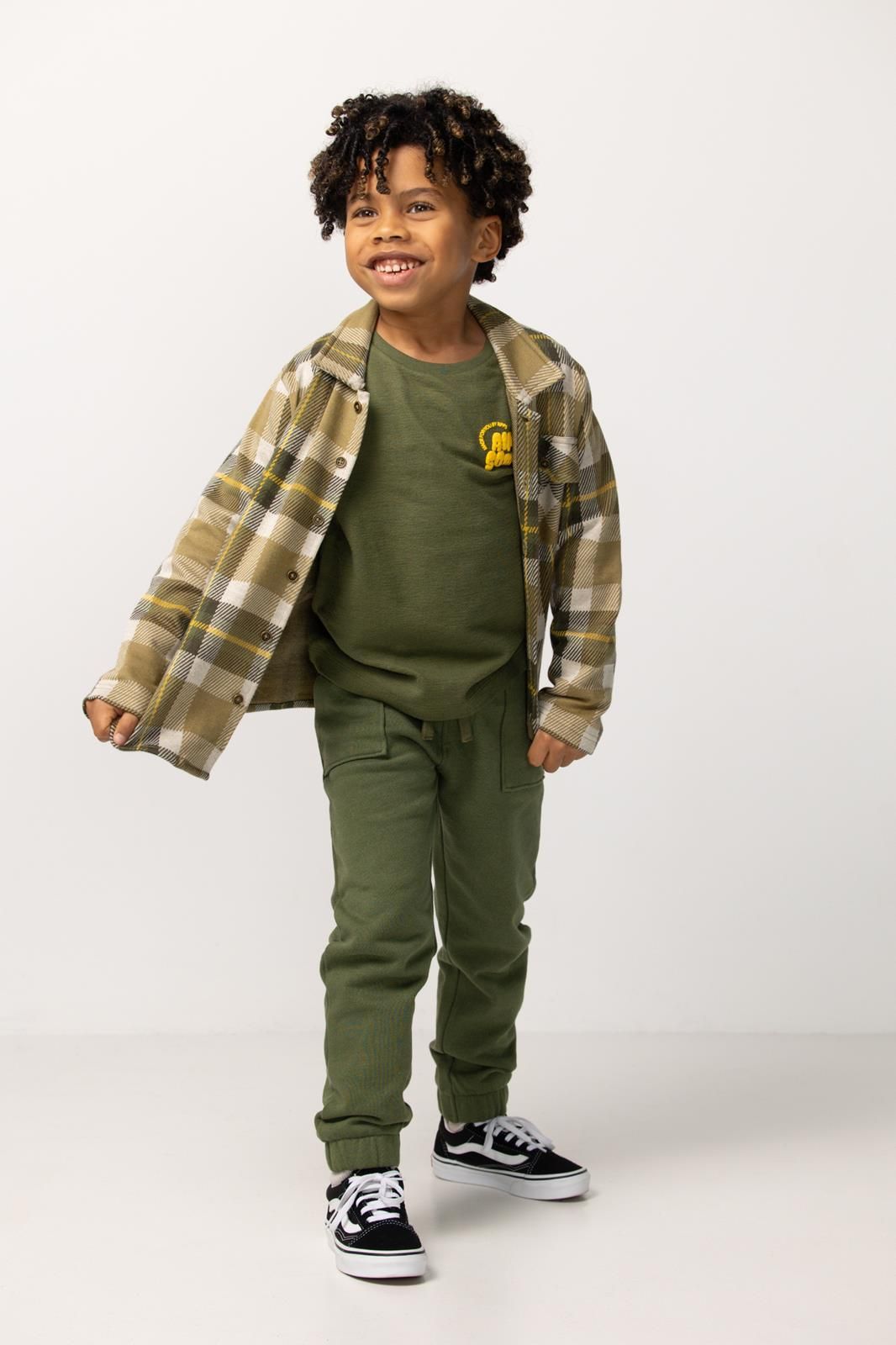 Noppies Kids Overhemd Russell - Check Pattern Medium Green