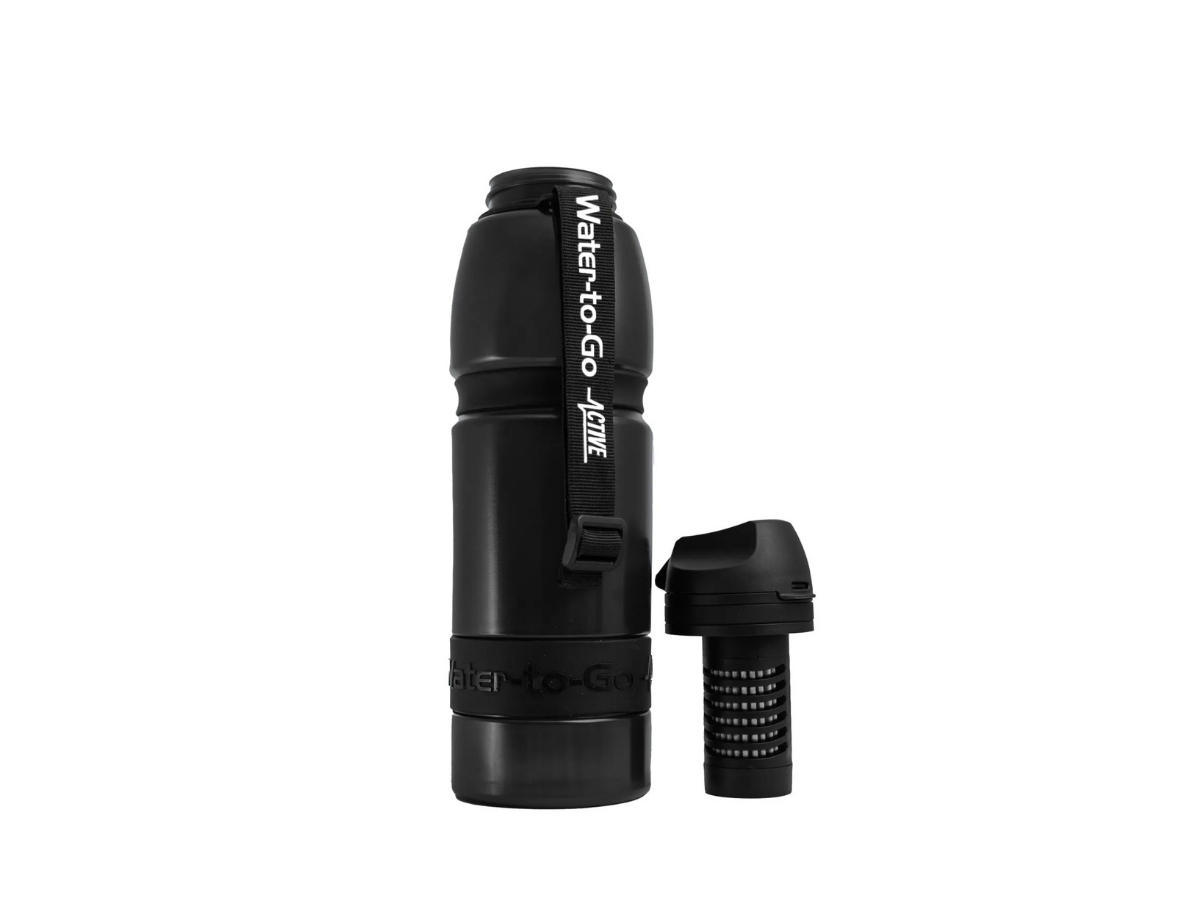 Water-to-Go Eco-Active 1 liter waterfles met filter - Black