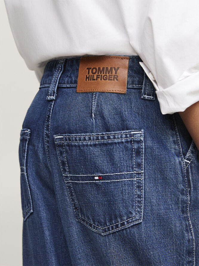 Tommy Hilfiger MABEL PLEATS MID BLUE WASH Darkusedlyocell