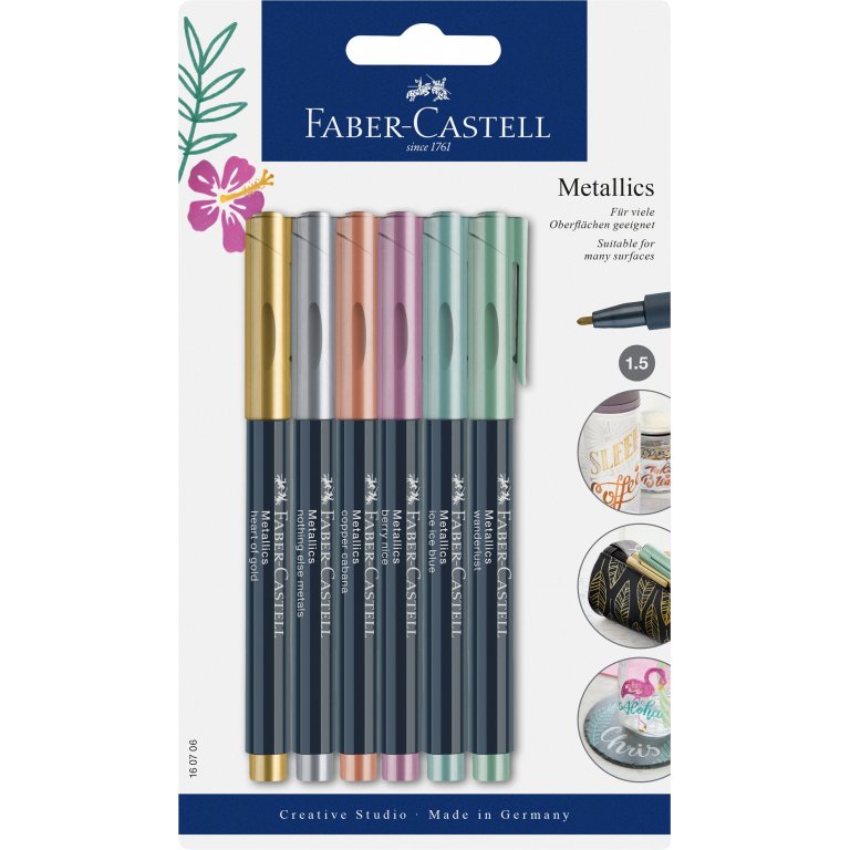 Faber-Castell Marker Metallics, 6er-Set