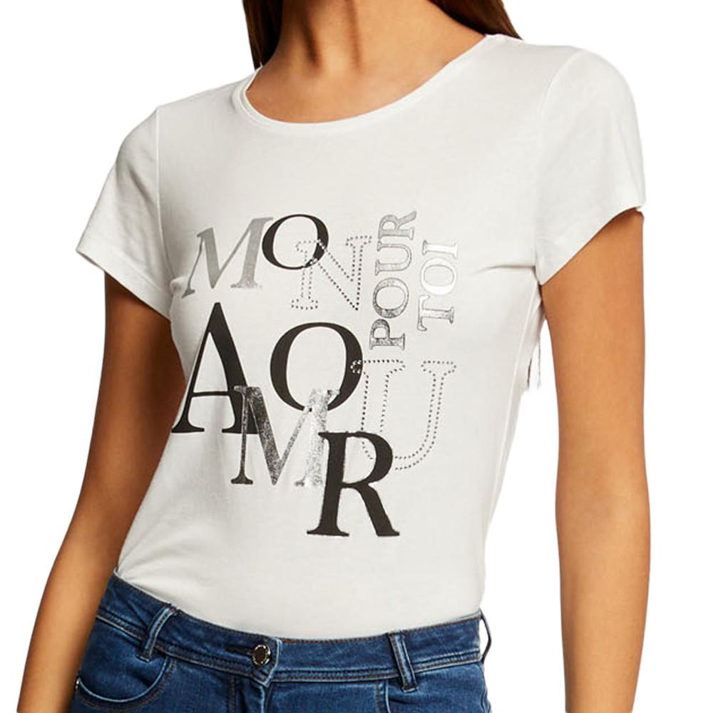 Morgan T-shirt Blanc Femme Morgan Damour