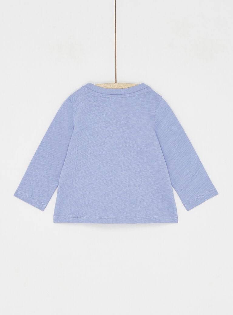 T-shirt manches longues uni glycine pour bébé garçon