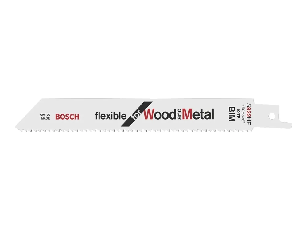 Bosch flexible for Wood and Metal S 922 HF - Savklinge - for rør, træ med søm, plademetal, paller, aluminiumsprofiler - 100 stykker - længde: 150 mm - bredde: 19 mm
