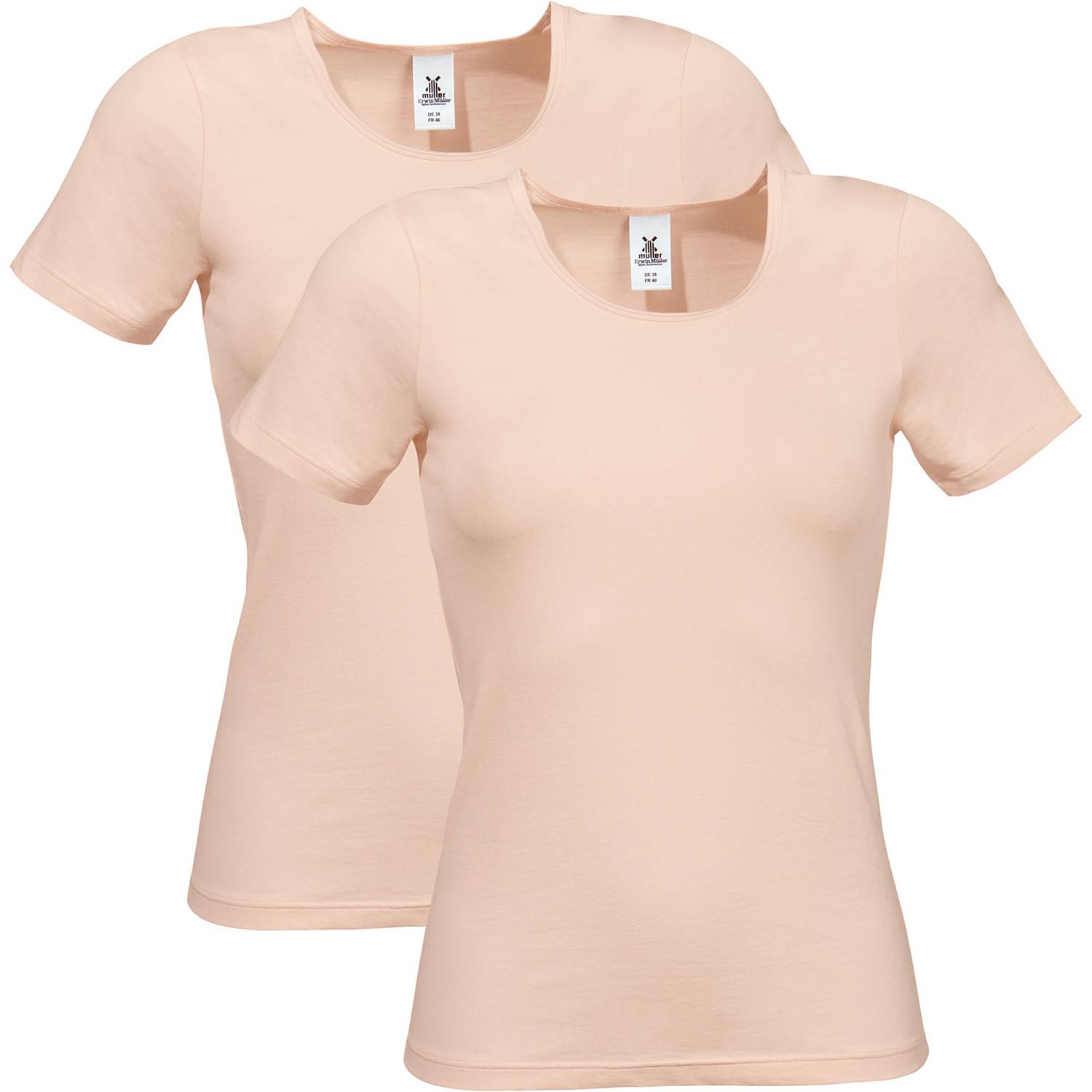 Erwin Müller Single-Jersey Damen-Unterhemd, 1/2-Arm im 2er-Pack