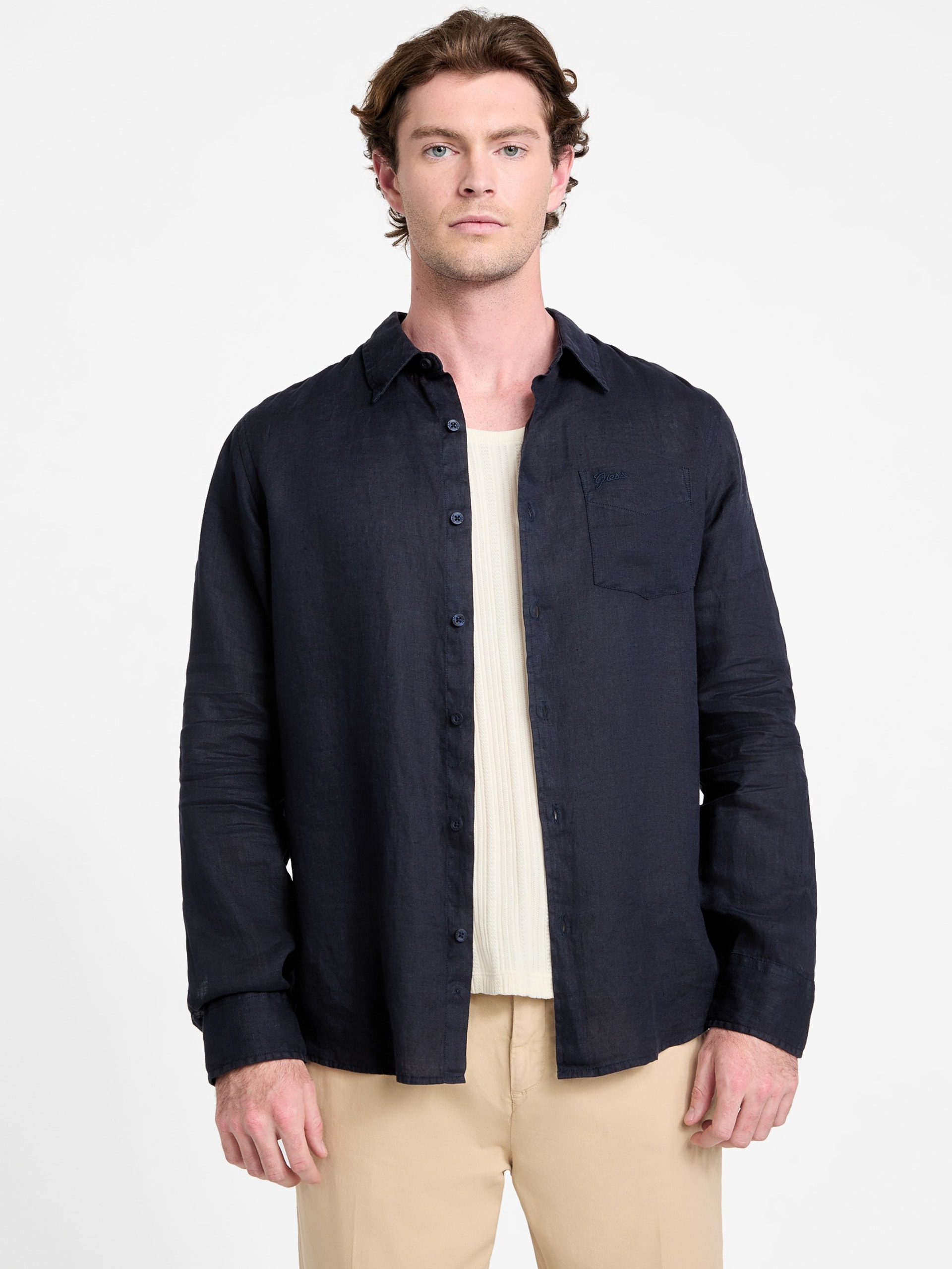 Camisa Eco Napa em mistura de linho