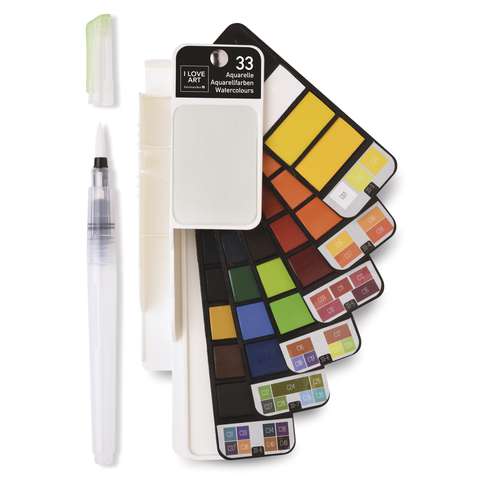 I LOVE ART Aquarellfarben Fächer-Set