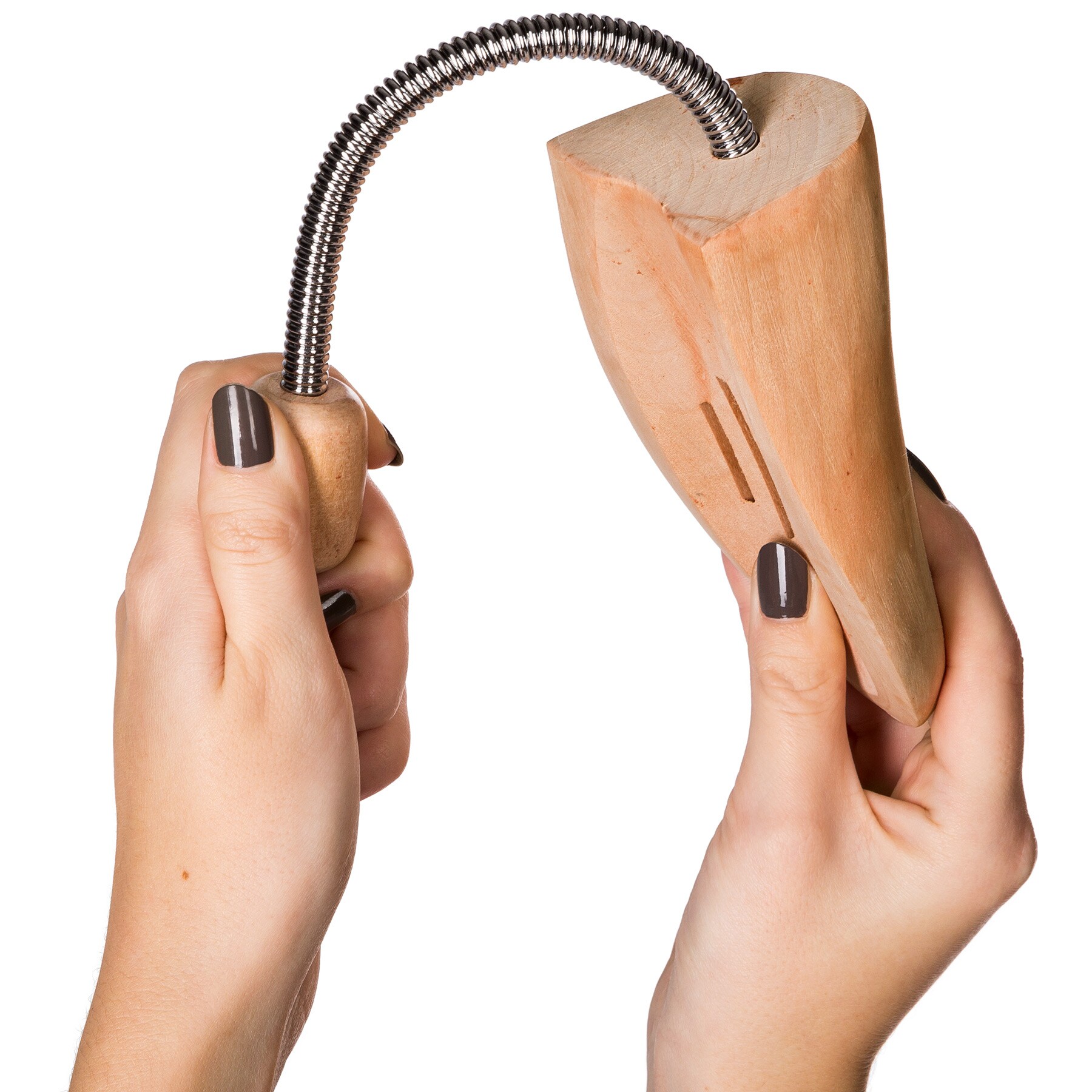tectake® 1 Paar Spiral-Schuhspanner, aus Lotusholz, Verhinderung von Gehfalten, gute Luftzirkulation