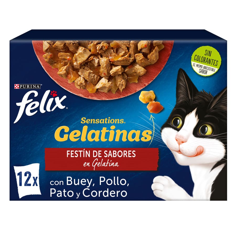 Sachês de gelatina Felix Sensations Festa de Sabores