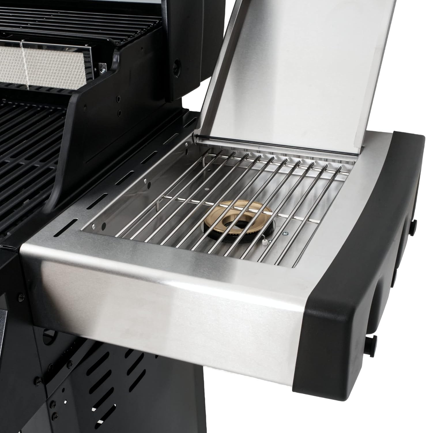 BBQ-Toro Premium Gasgrill 4 Brenner mit seitlicher Kochstelle und Backburner | 4+1+1 Gasgrill | 4 Brenner 1 Seitenbrenner 1 Infrarotbrenner | Edelstahl BBQ Grill mit Seitenbrenner und Backburner