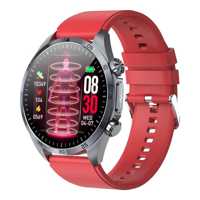 Smartwatch med avanceret sundhedsovervågning Rød