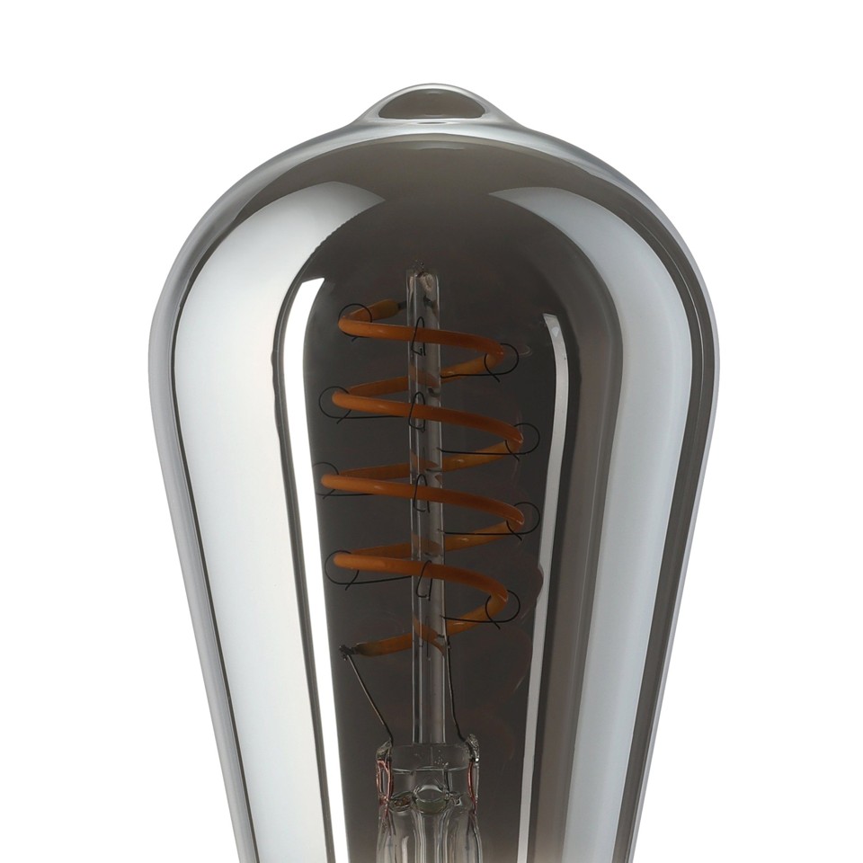 EGLO - E27 ST64 spiral, røg - Varm hvid - Zigbee, Bluetooth