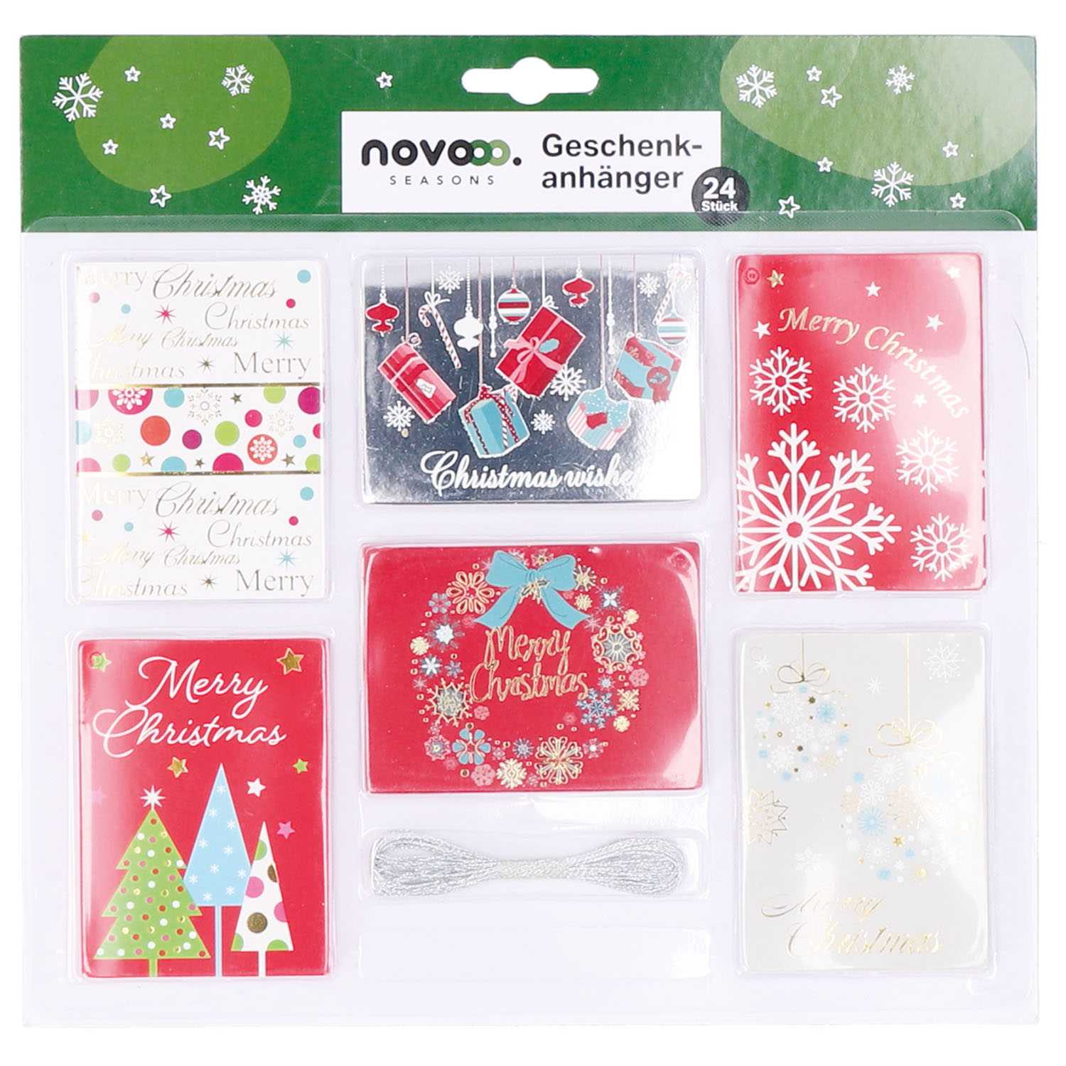 novooo Geschenkanhänger 24er Weihnachten