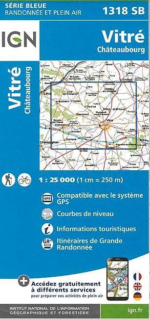 IGN - 1318 SB VITRE CHATEAUBOURG 1 25 000