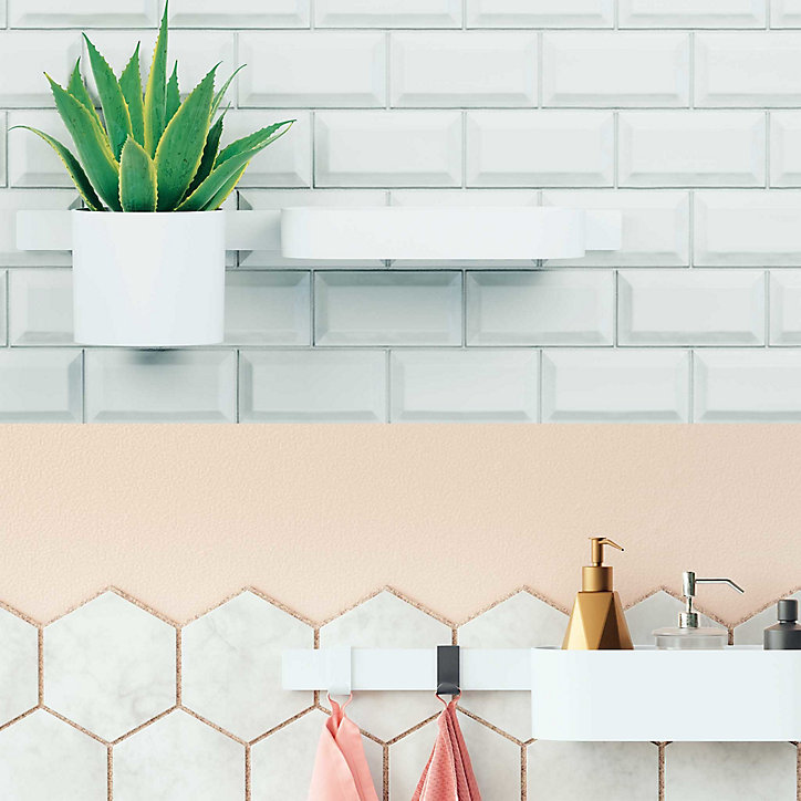 Bac de rangement blanc mat WallStoris Hansgrohe