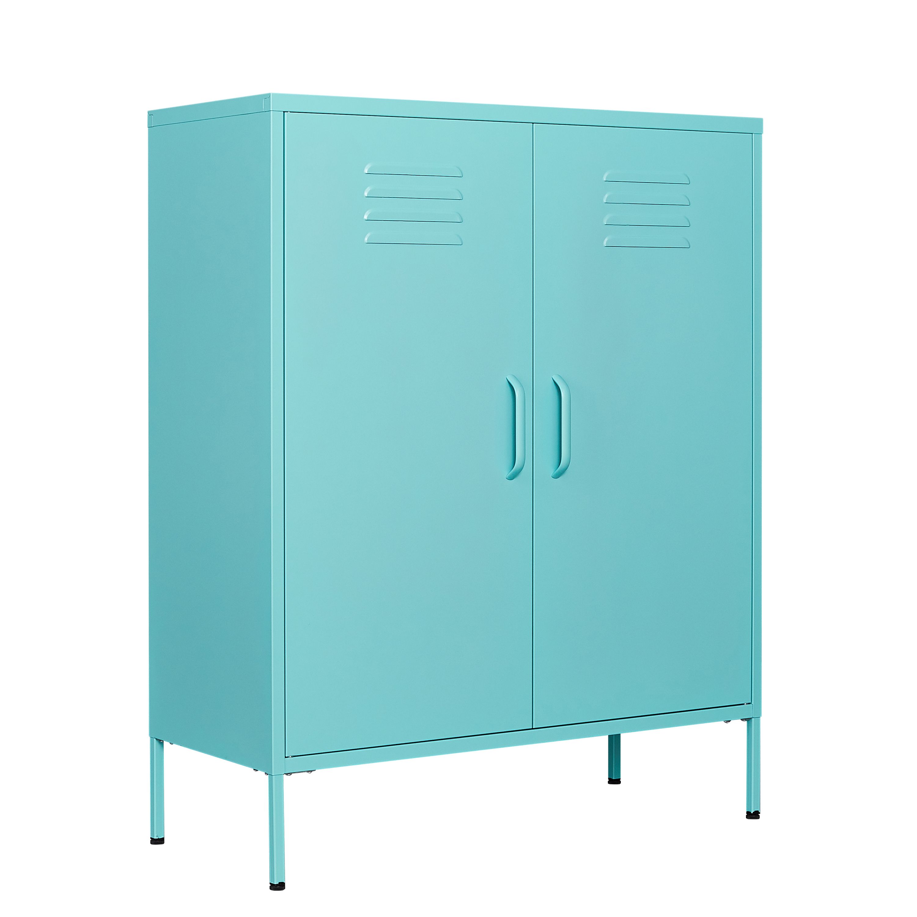 Kommode Metall KLAUS 80 x 101 cm türkis