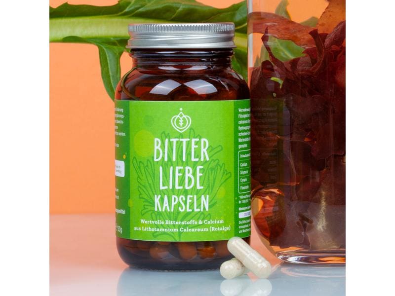 Bitterliebe Wertvolle Bitterstoffe Kapseln 90 Stück Vegane Nahrungsergänzung mit natürlichen Bitterkräutern