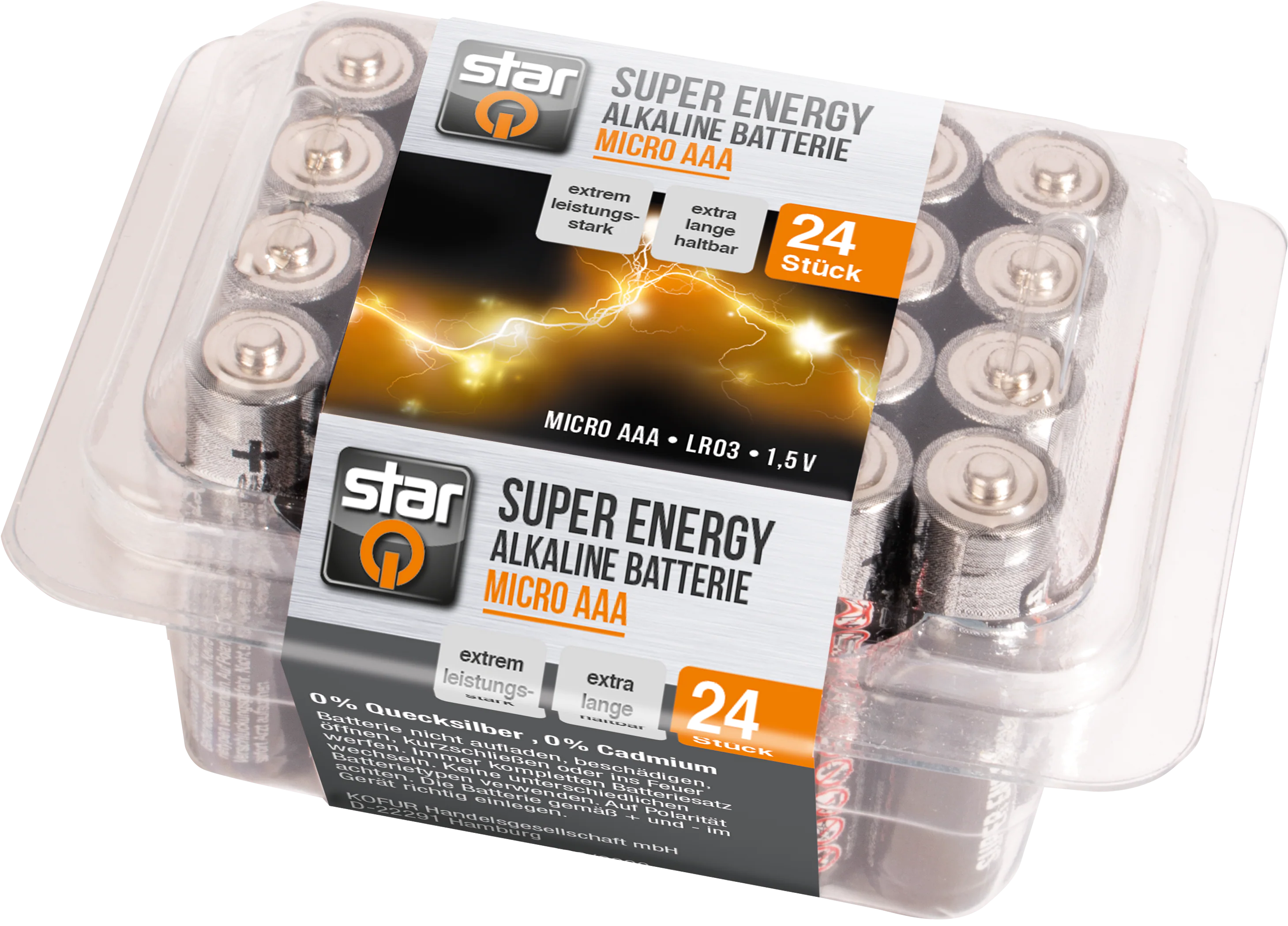 starQ Super Energy Alkaline Batterien - Batterie AAA, 24er Mignon 1,5 V