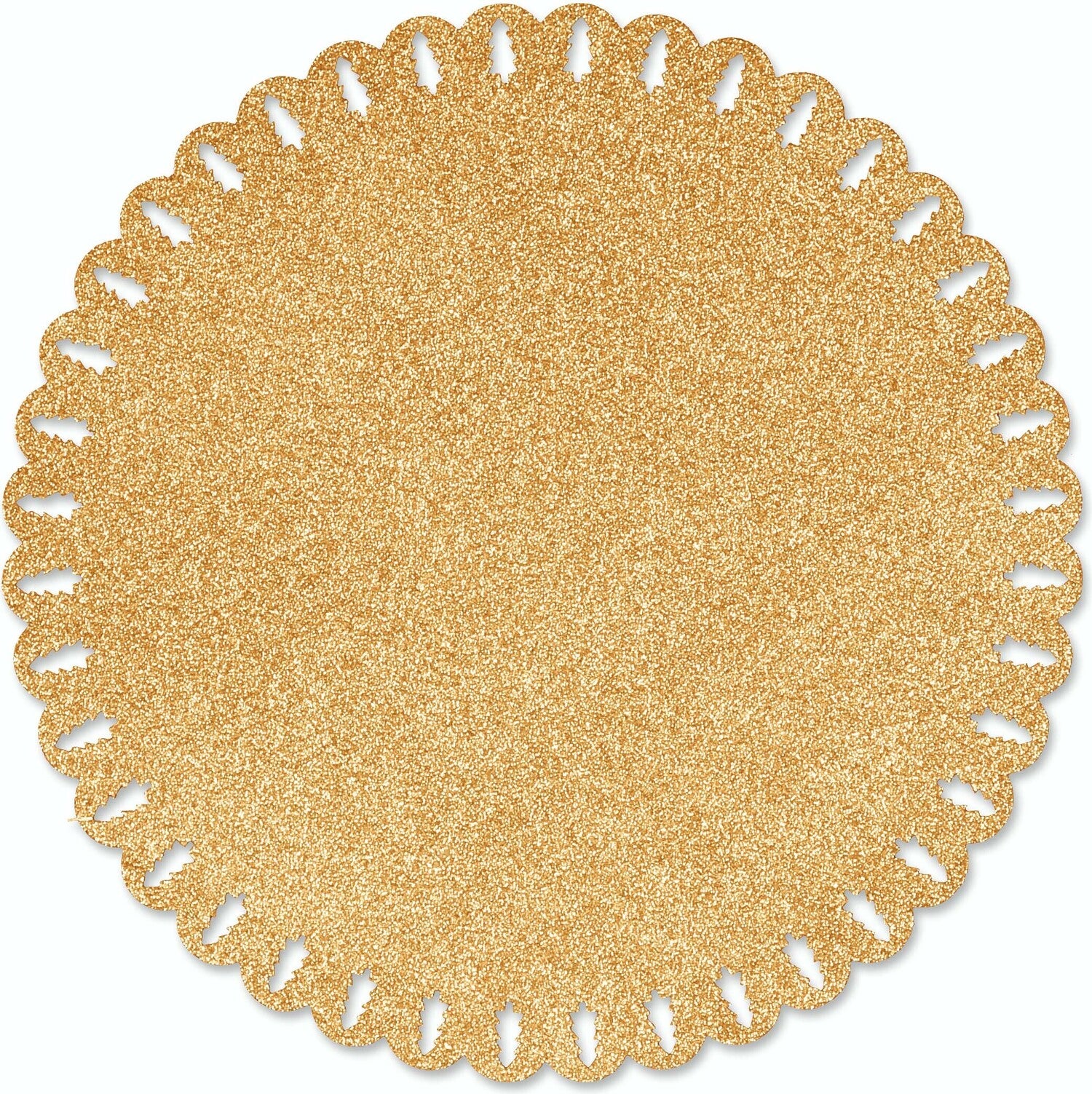 Unique Living placemat Xmas Tree goud D 38 cm
