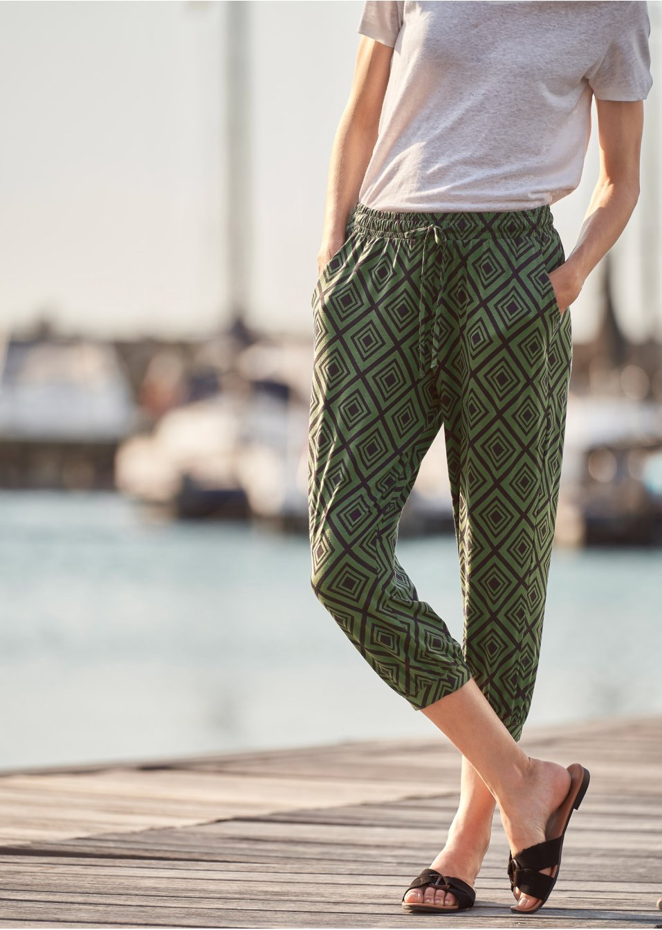 Pantalon 3/4 imprimé
