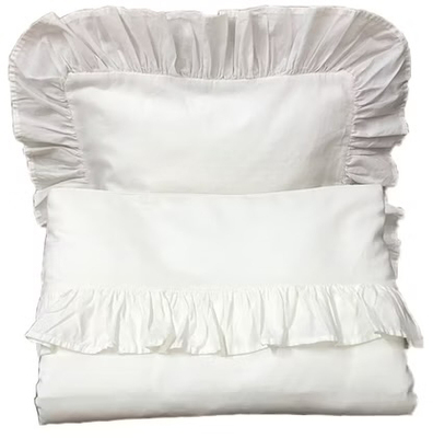 Mini Dreams Frill Sengesett 100x130, Hvit