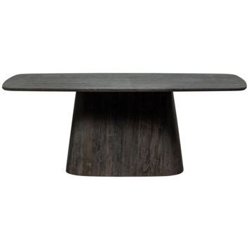 WOOOD eettafel Leah donkerbruin MDF 200 x 105 cm