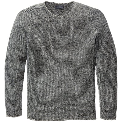 Herrenpullover Seamless, Hellgrau-Schwarz