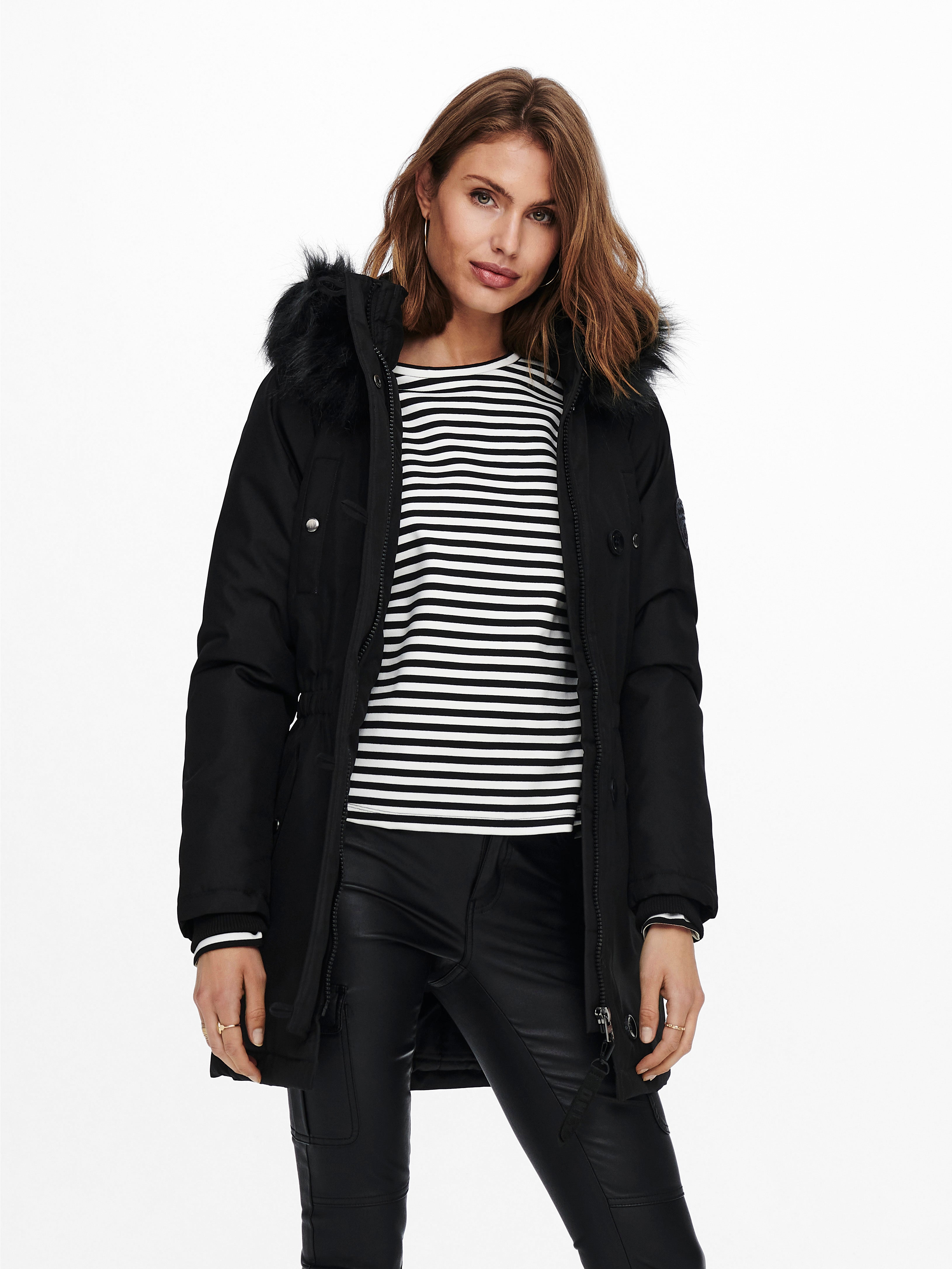 ONLIRIS Langer Parka Black