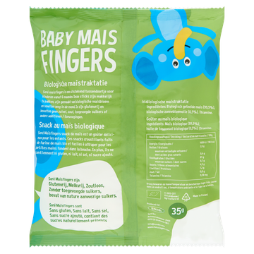 Sore Baby Mais Fingers Biologisch Tussendoortje 6m+ 35 g