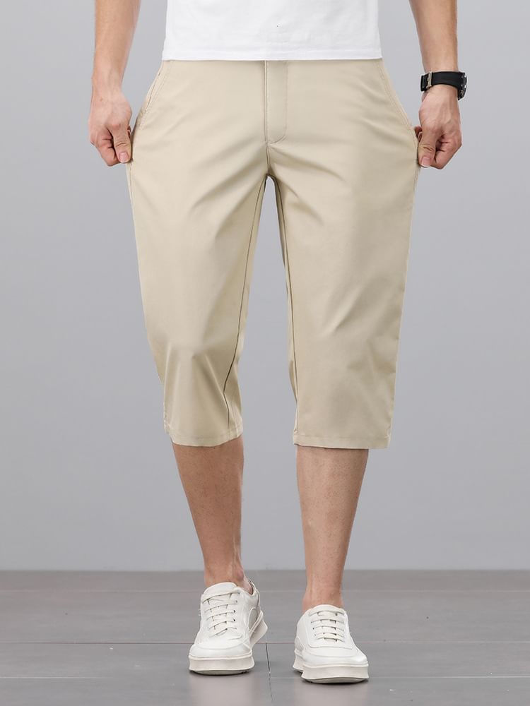 Denimic - Effen short met middelhoge taille