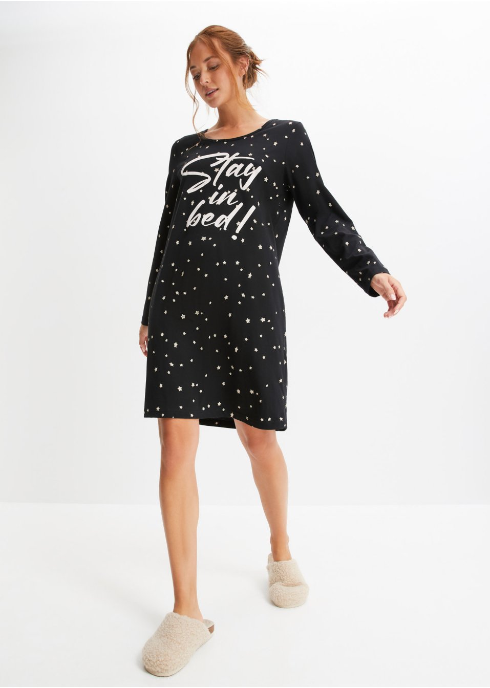 Chemise de nuit manches longues