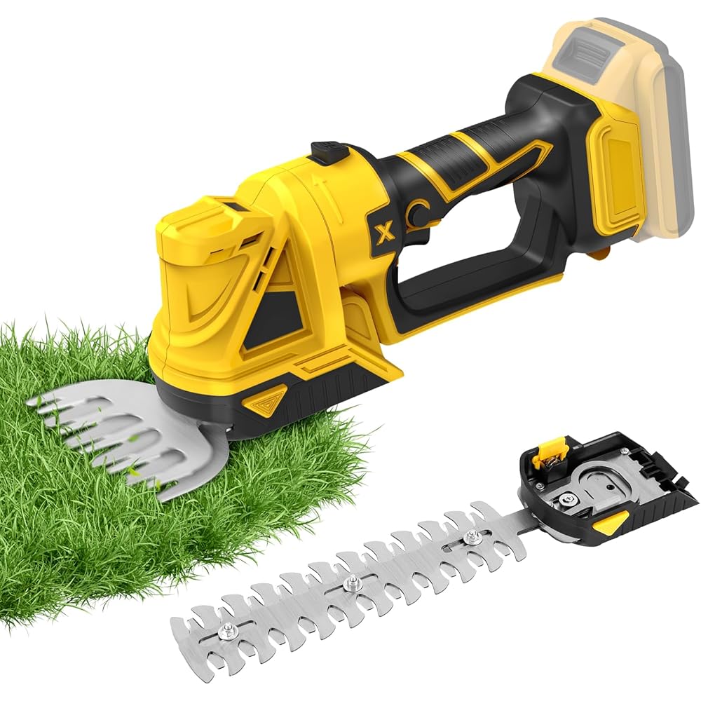 Taille-haie et cisaille à Gazon sans Fil 2 en 1, Cisaille à Gazon et Arbustes Compatible avec Dewalt 20V Batterie, Cisaille haie avec 2 Lames pour Tailler Les arbustes et l'herbe (sans Batterie) : Jardin