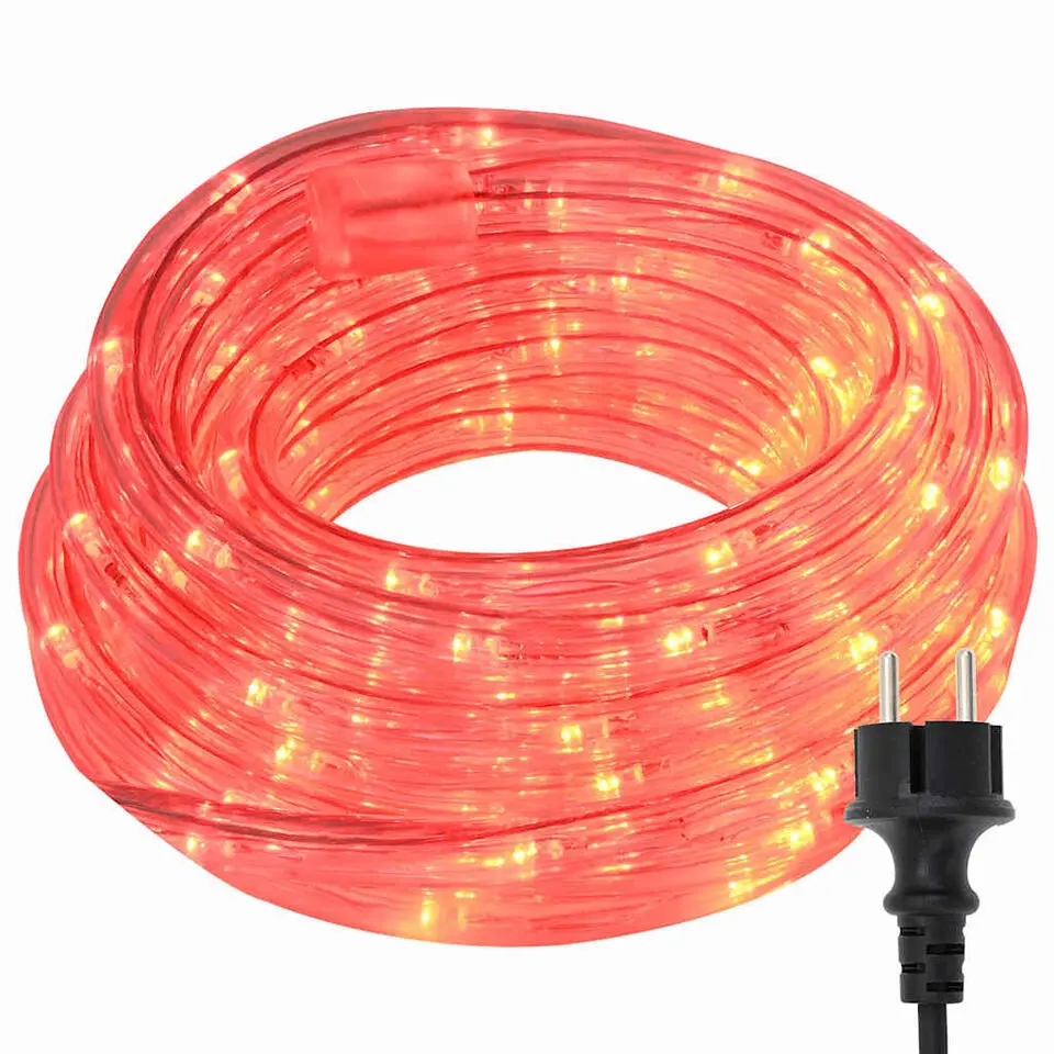 vidaXL - Touwenlicht met 1200 LED 50 m - Rood - PVC