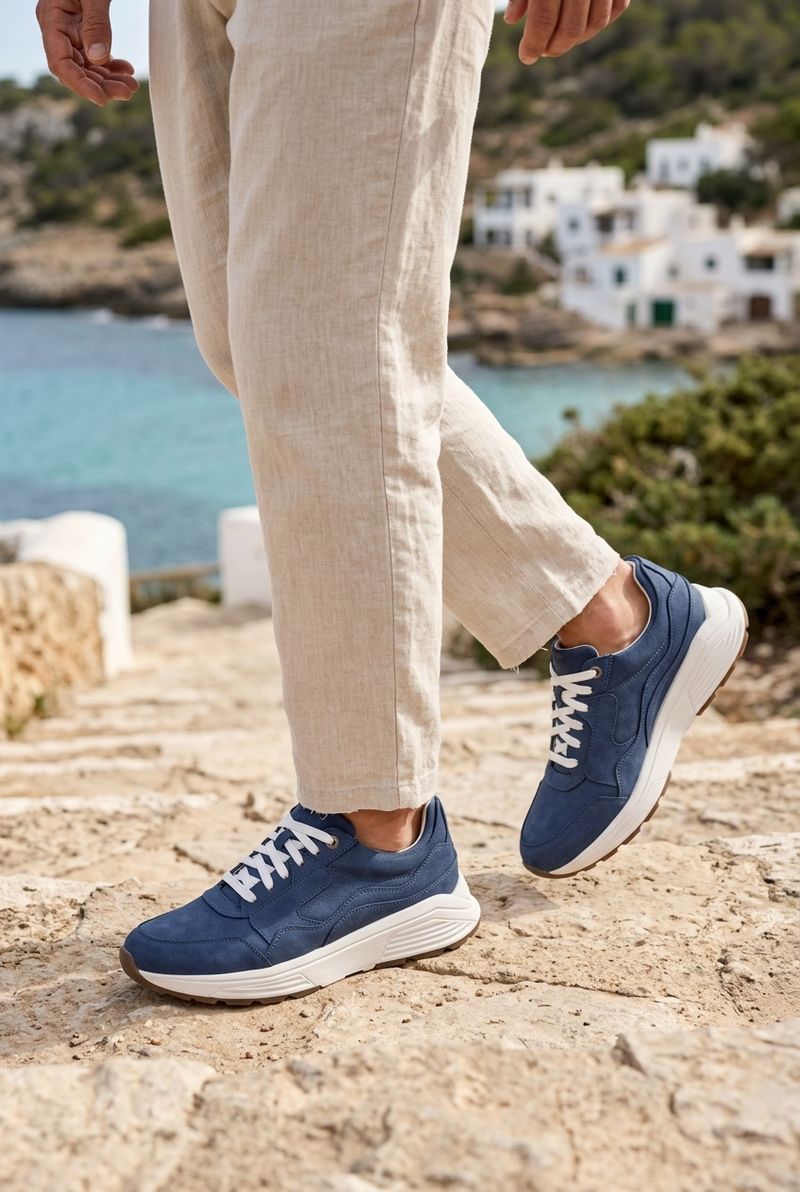 Xsensible Golden Gate Stretchwalker Sneakers Blauw Heren