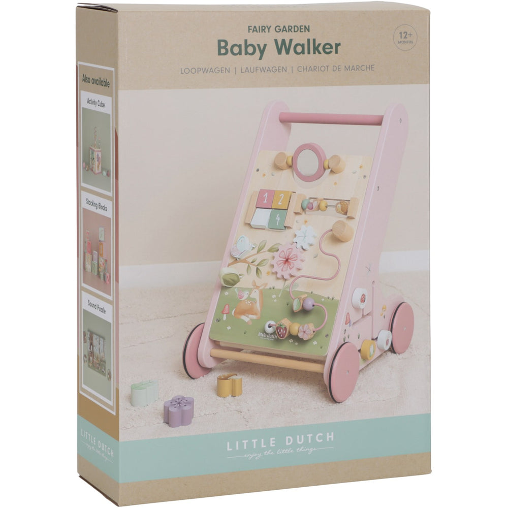 Køb Little Dutch Fairy Garden Pink Multi-Aktivitets Gåvogn