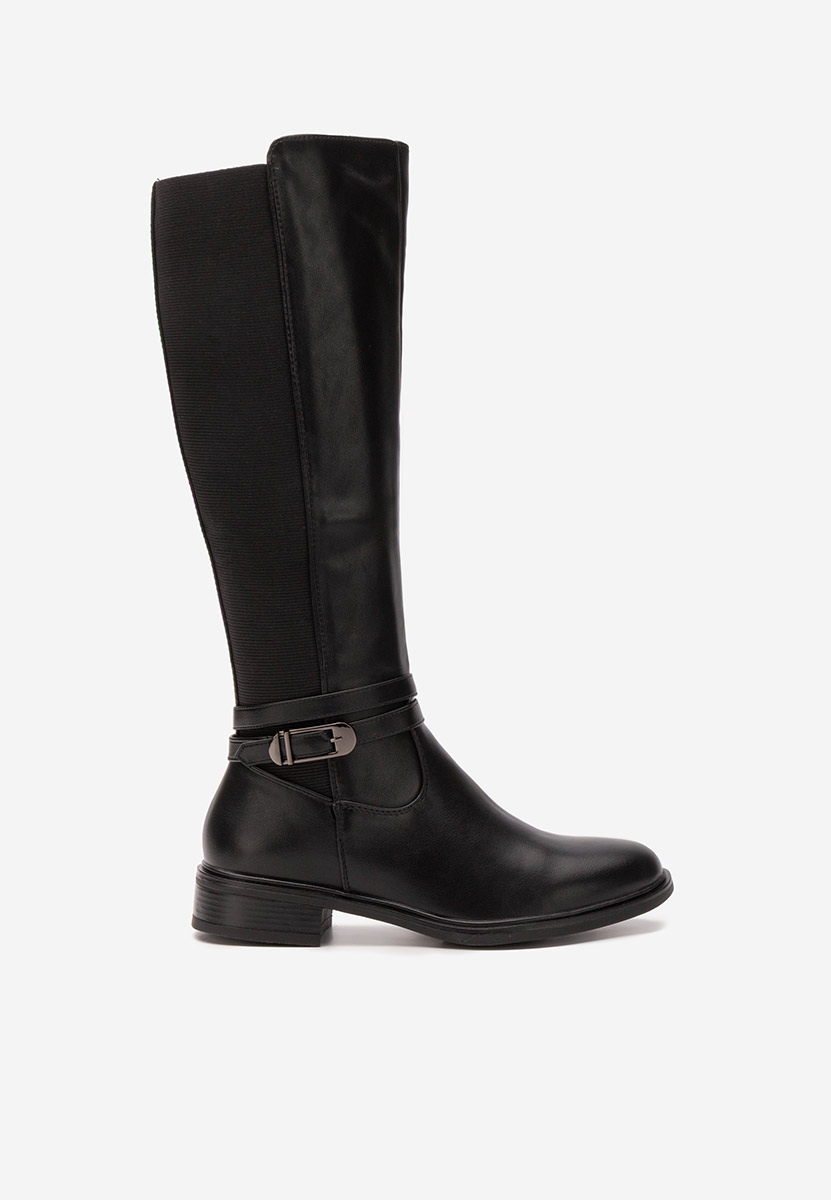 Bottes à petit talon noires Raquell