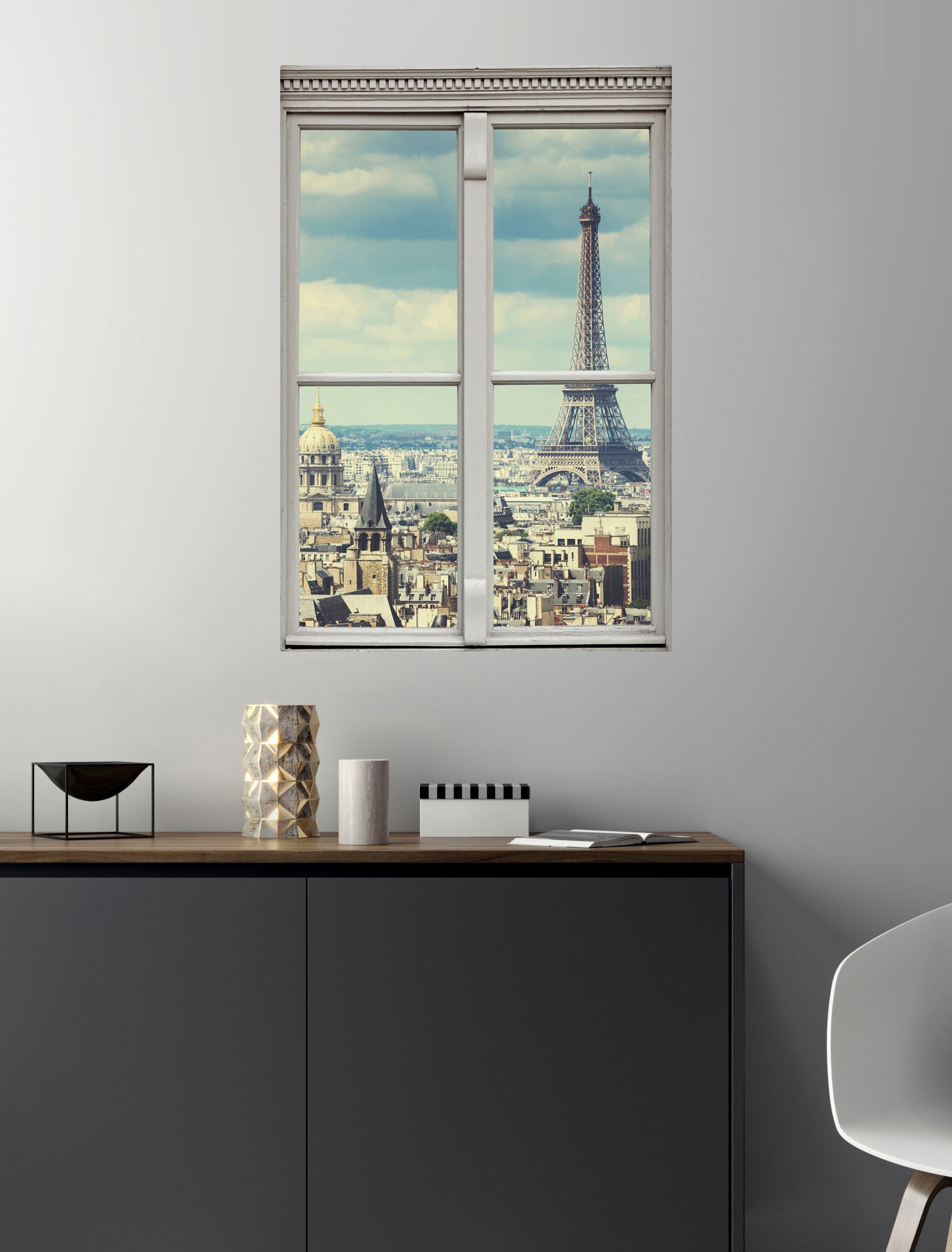 queence Wandsticker »Paris« Wandsticker, Wandbild, selbstklebend, 3D, Fenster
