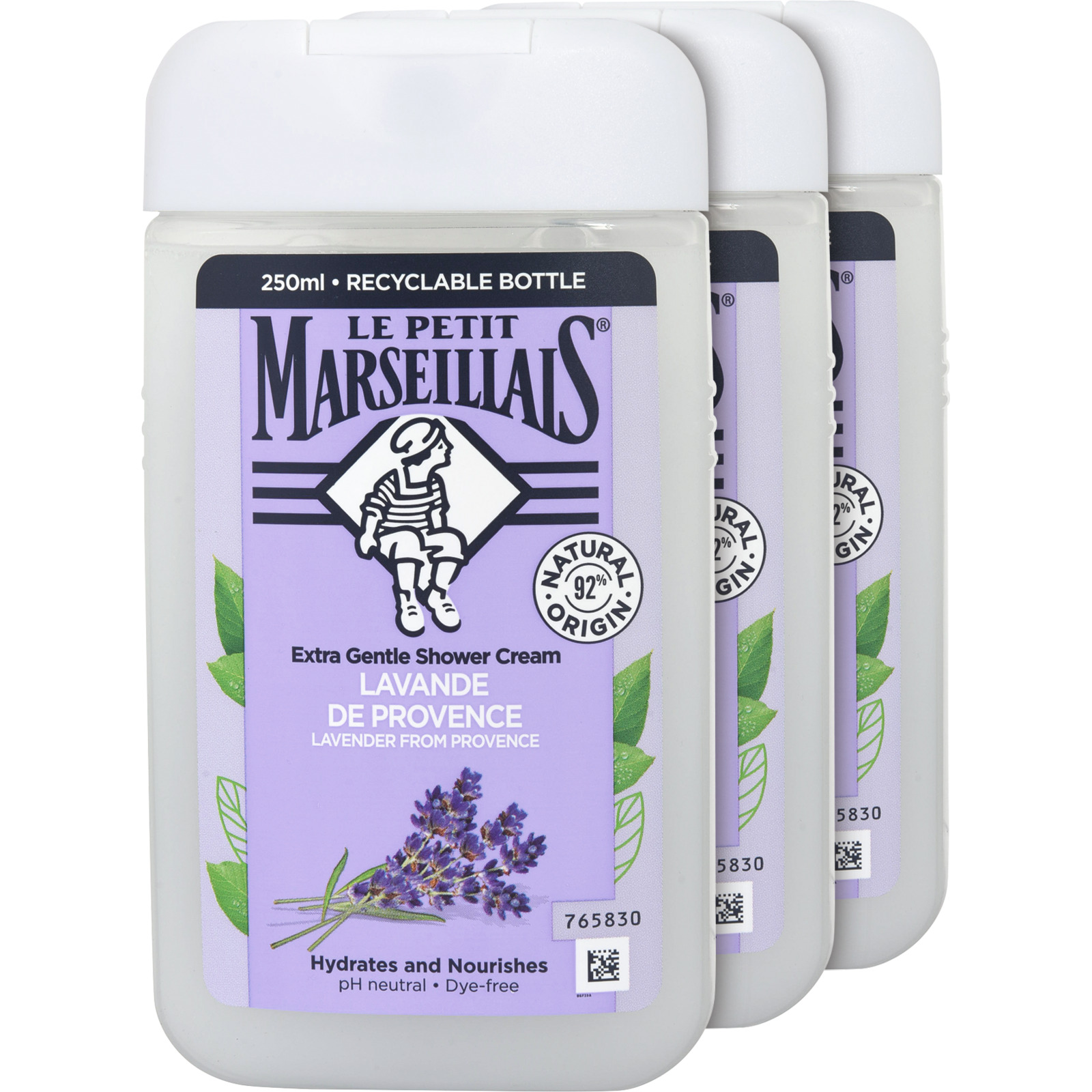 Le Petit Marseillais Duschcreme Lavendel aus der Provence 3 x 250 ml