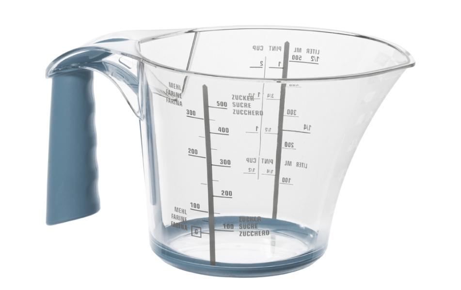 Messbecher Loft 6 dl, Blau/TransparentMessbecher aus transparentem Kunststoff 0.5 l