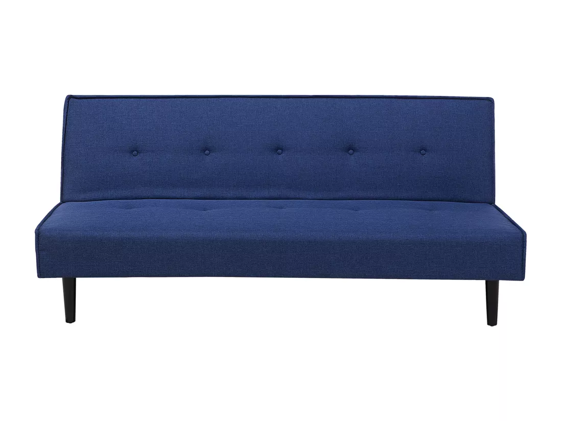 Canapé convertible 3 places en tissu bleu marine VISBY